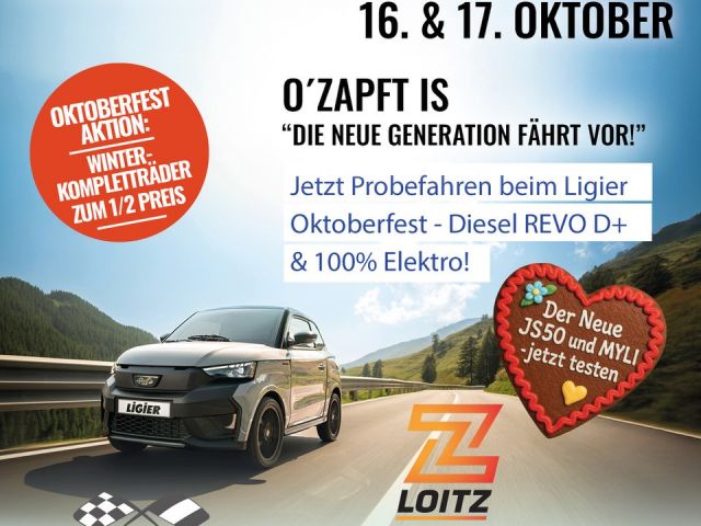 O'zapft is! Oktoberfest bei Auto Loitz am 16. & 17. Oktober